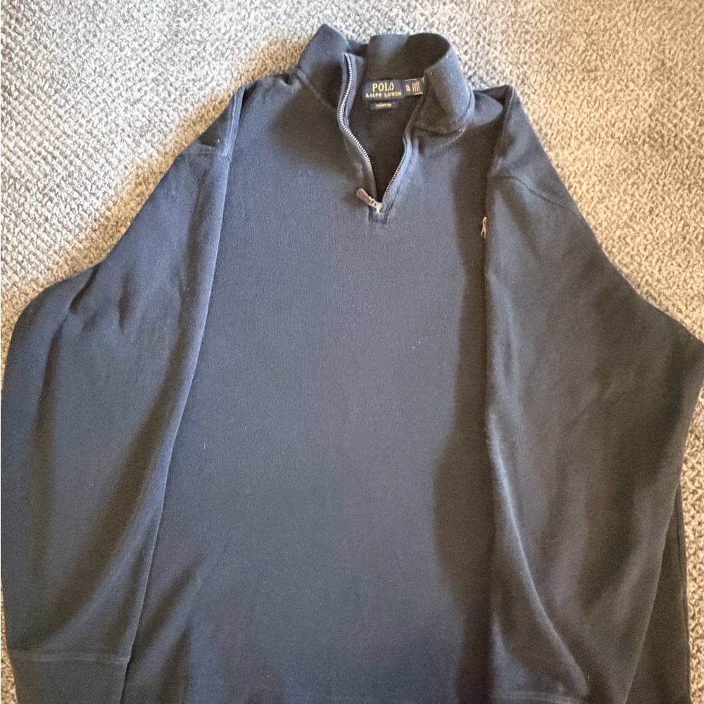 Ralph Lauren Men's Black Zip-Up Sweater